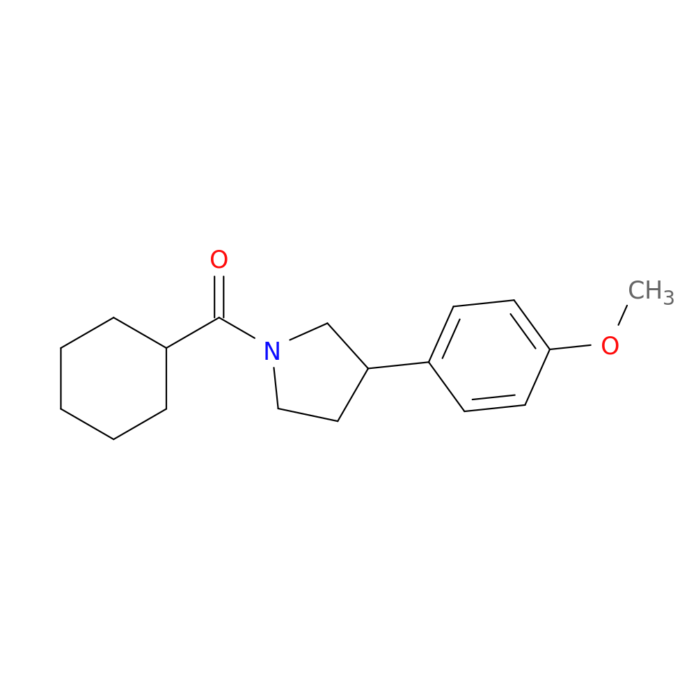 1-cyclohexanecarbonyl-3-(4-methoxyphenyl)pyrrolidine