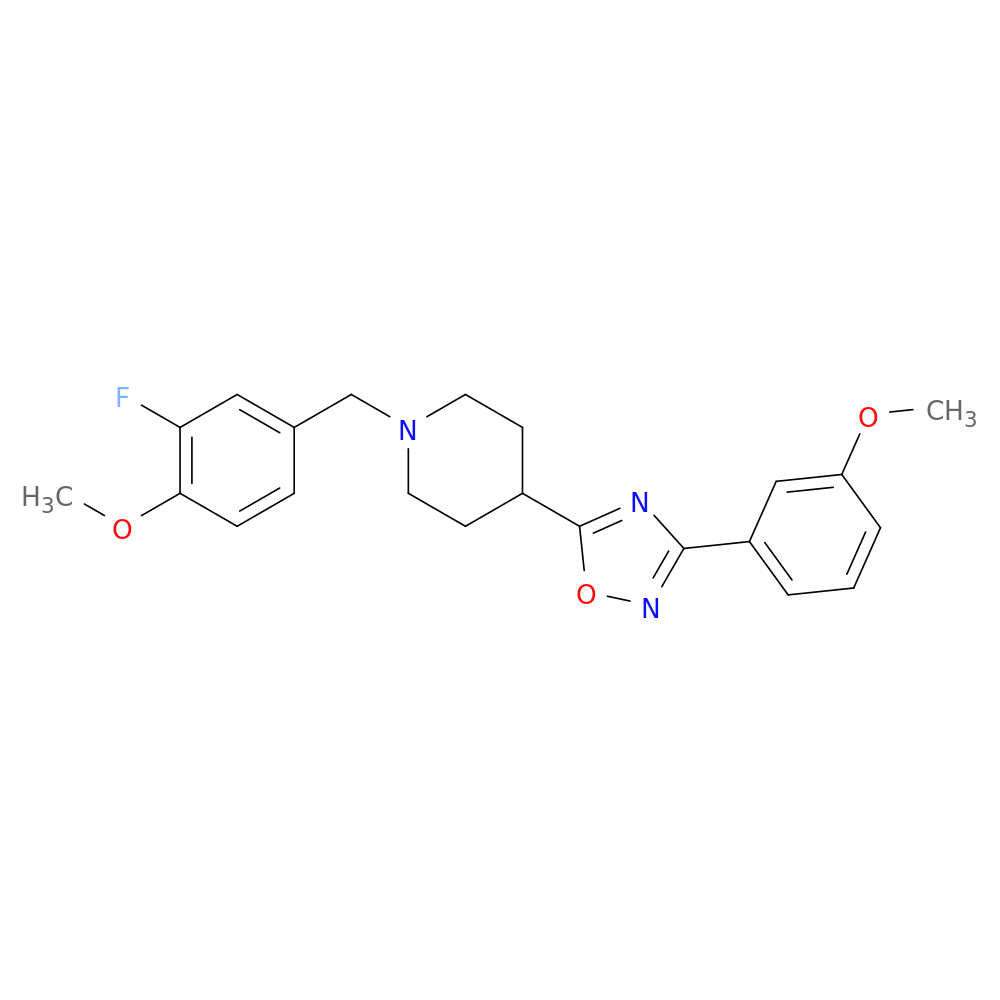 1-[(3-fluoro-4-methoxyphenyl)methyl]-4-[3-(3-methoxyphenyl)-1,2,4-oxadiazol-5-yl]piperidine