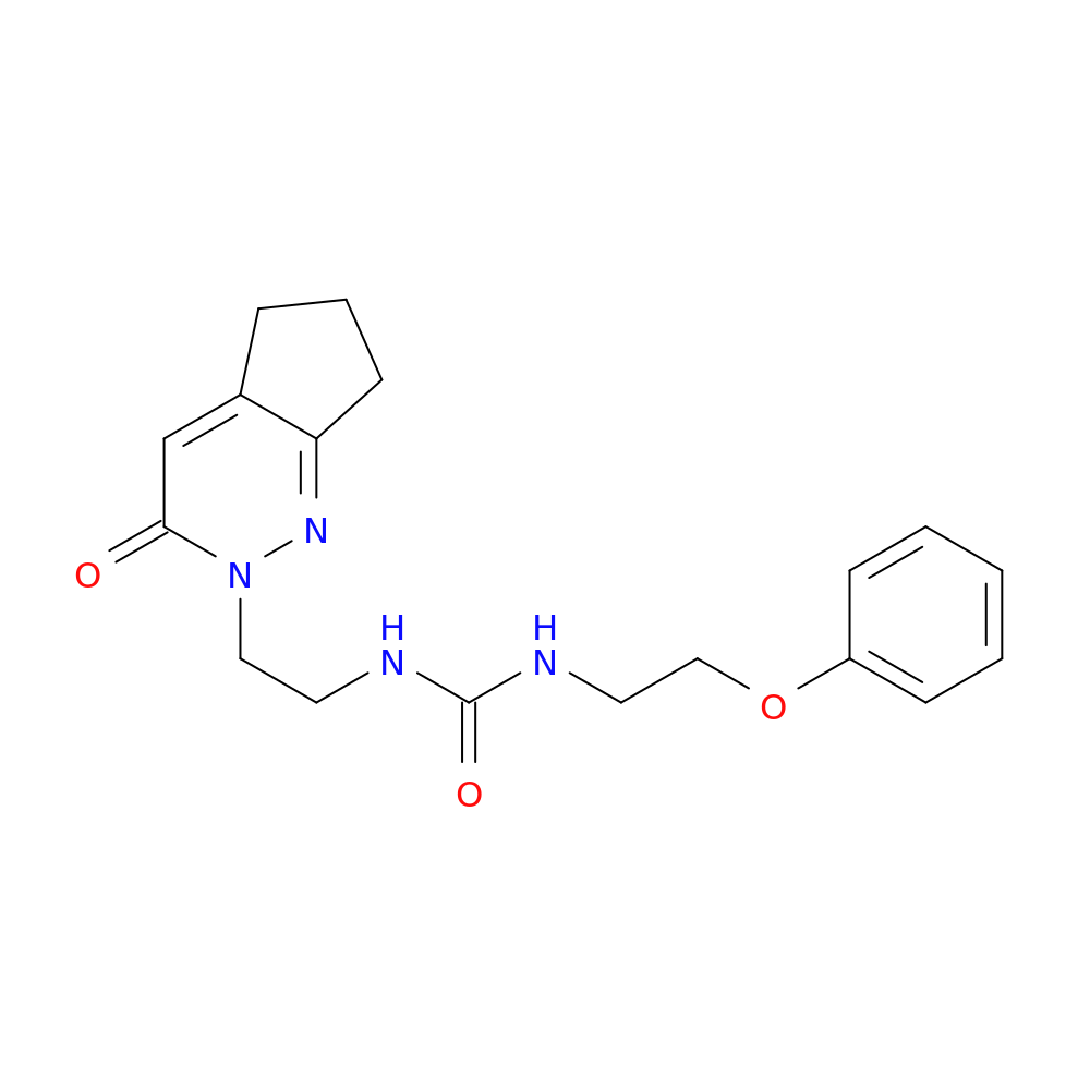 3-(2-{3-oxo-2H,3H,5H,6H,7H-cyclopenta[c]pyridazin-2-yl}ethyl)-1-(2-phenoxyethyl)urea