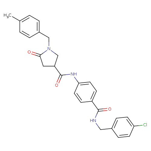 N-(4-{[(4-chlorophenyl)methyl]carbamoyl}phenyl)-1-[(4-methylphenyl)methyl]-5-oxopyrrolidine-3-carboxamide