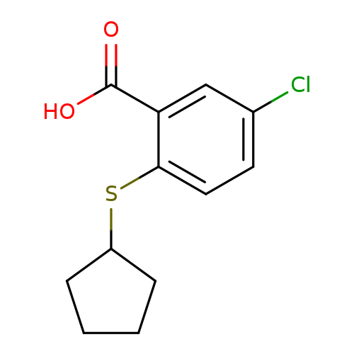 5-chloro-2-(cyclopentylsulfanyl)benzoic acid