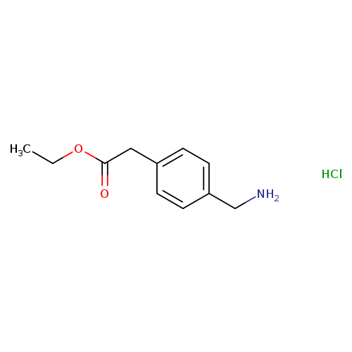Benzeneacetic acid, 4-(aminomethyl)-, ethyl ester, hydrochloride (1:1)