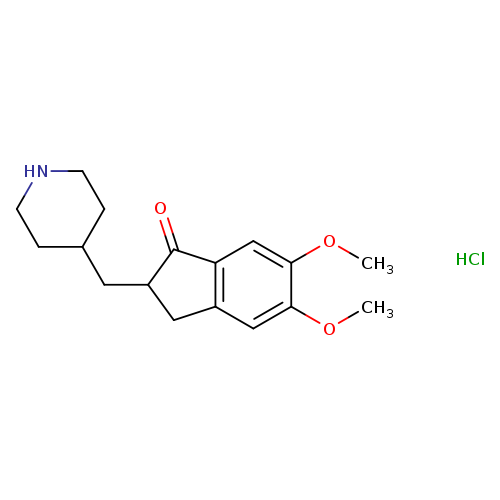 1H-Inden-1-one, 2,3-dihydro-5,6-dimethoxy-2-(4-piperidinylmethyl)-, hydrochloride (1:1)