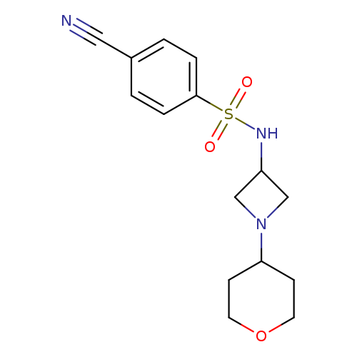4-cyano-N-[1-(oxan-4-yl)azetidin-3-yl]benzene-1-sulfonamide