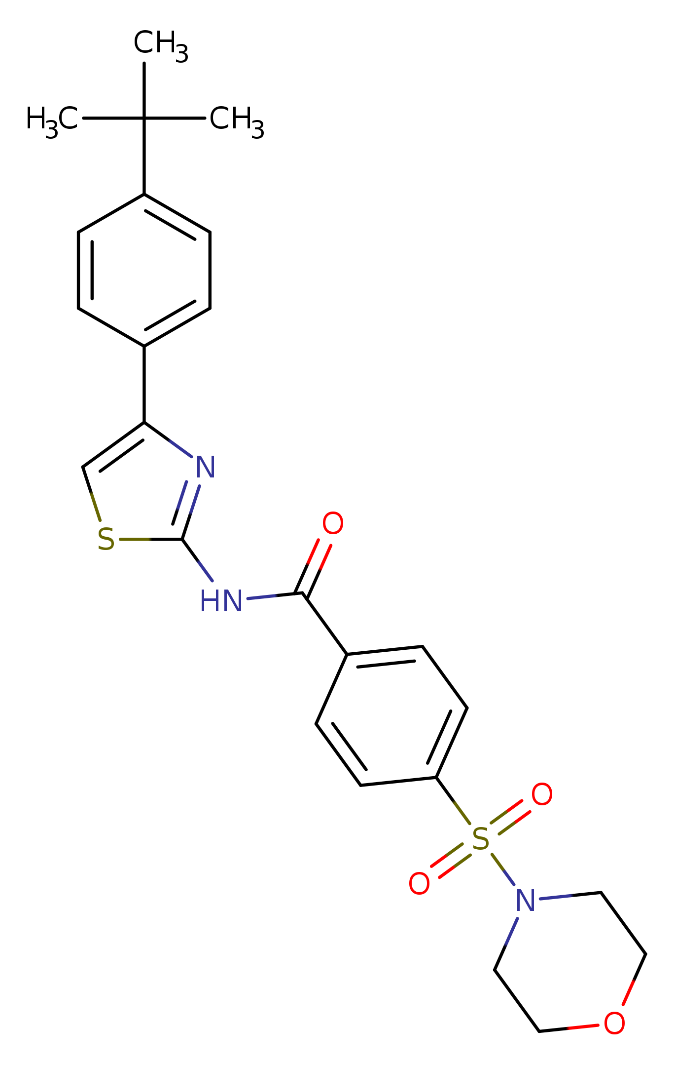 N-[4-(4-tert-butylphenyl)-1,3-thiazol-2-yl]-4-(morpholine-4-sulfonyl)benzamide