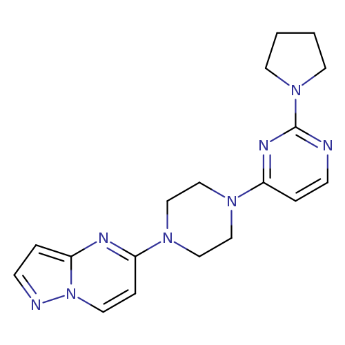 4-(4-{pyrazolo[1,5-a]pyrimidin-5-yl}piperazin-1-yl)-2-(pyrrolidin-1-yl)pyrimidine