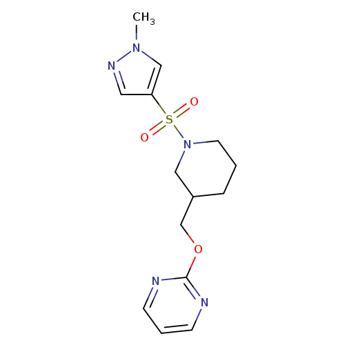 2-({1-[(1-methyl-1H-pyrazol-4-yl)sulfonyl]piperidin-3-yl}methoxy)pyrimidine