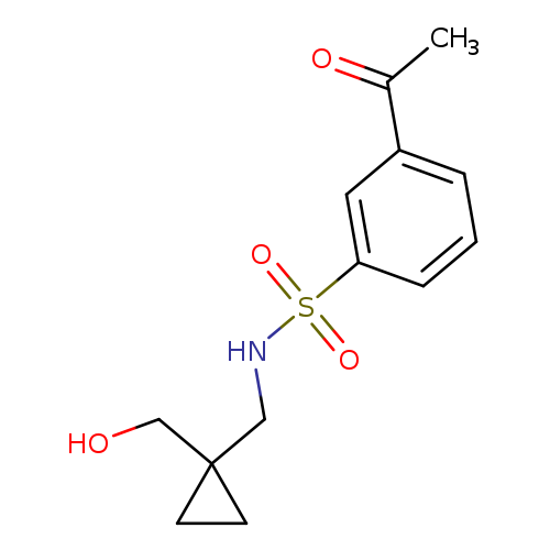 3-acetyl-N-{[1-(hydroxymethyl)cyclopropyl]methyl}benzene-1-sulfonamide