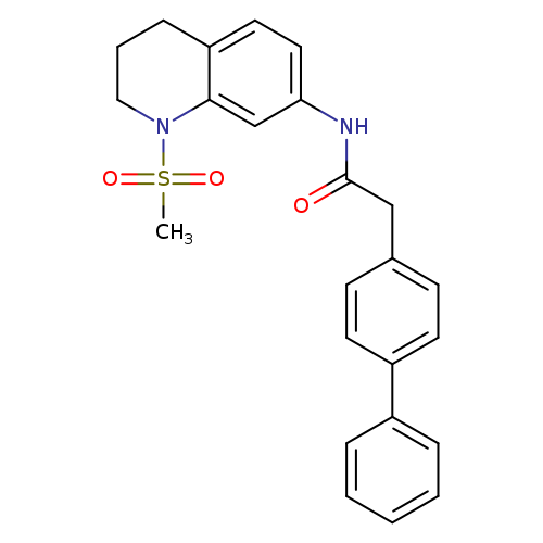 2-{[1,1'-biphenyl]-4-yl}-N-(1-methanesulfonyl-1,2,3,4-tetrahydroquinolin-7-yl)acetamide