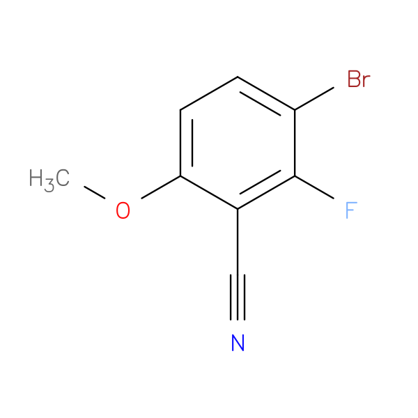 3-BROMO-2-FLUORO-6-METHOXYBENZONITRILE