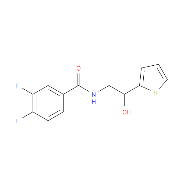 3,4-difluoro-N-[2-hydroxy-2-(thiophen-2-yl)ethyl]benzamide