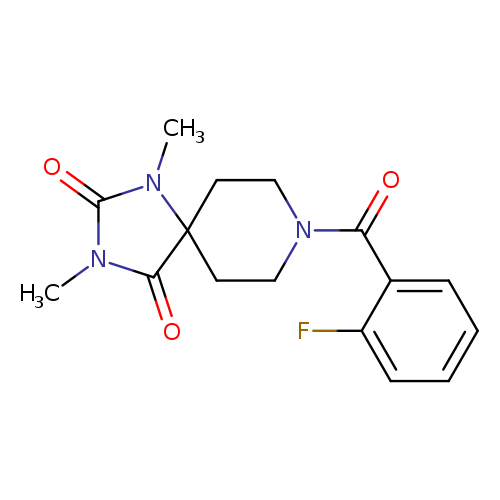 8-(2-fluorobenzoyl)-1,3-dimethyl-1,3,8-triazaspiro[4.5]decane-2,4-dione