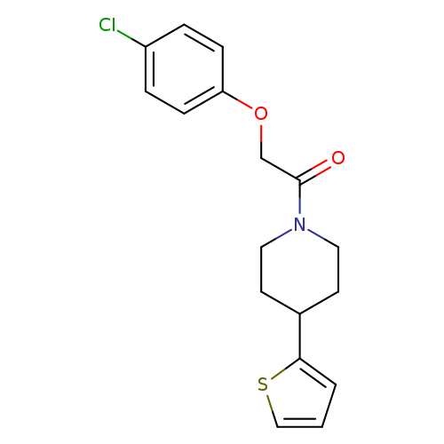 2-(4-chlorophenoxy)-1-[4-(thiophen-2-yl)piperidin-1-yl]ethan-1-one