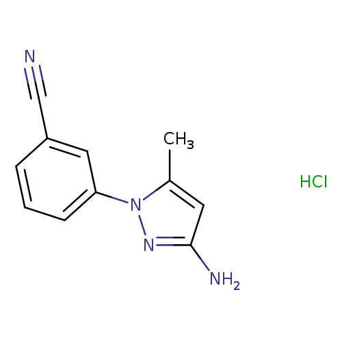3-(3-amino-5-methyl-1H-pyrazol-1-yl)benzonitrile hydrochloride