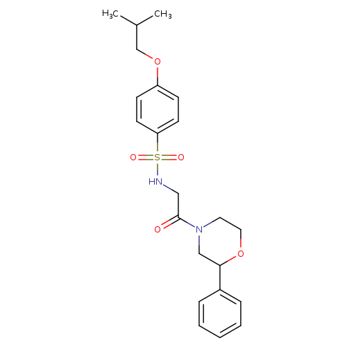 4-(2-methylpropoxy)-N-[2-oxo-2-(2-phenylmorpholin-4-yl)ethyl]benzene-1-sulfonamide