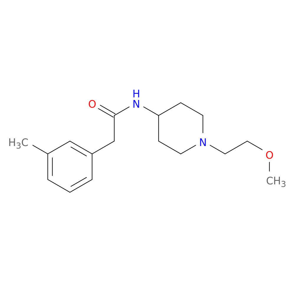 N-[1-(2-methoxyethyl)piperidin-4-yl]-2-(3-methylphenyl)acetamide