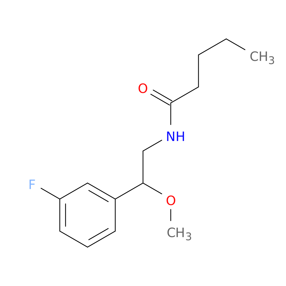 N-[2-(3-fluorophenyl)-2-methoxyethyl]pentanamide