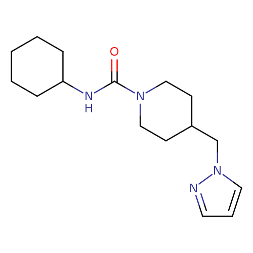 N-cyclohexyl-4-[(1H-pyrazol-1-yl)methyl]piperidine-1-carboxamide