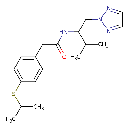N-[3-methyl-1-(2H-1,2,3-triazol-2-yl)butan-2-yl]-2-[4-(propan-2-ylsulfanyl)phenyl]acetamide