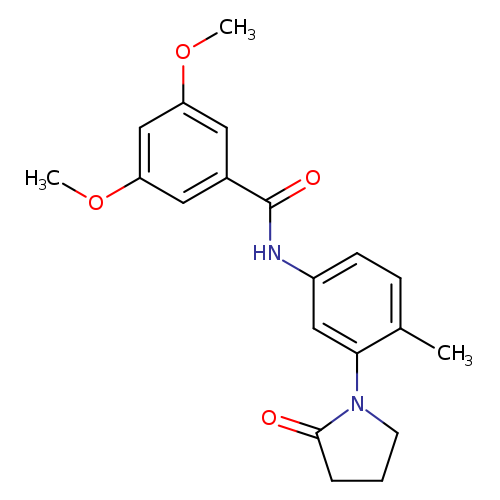 3,5-dimethoxy-N-[4-methyl-3-(2-oxopyrrolidin-1-yl)phenyl]benzamide