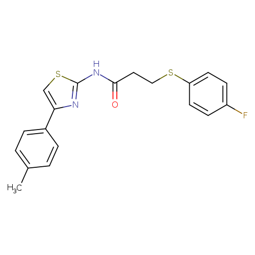3-[(4-fluorophenyl)sulfanyl]-N-[4-(4-methylphenyl)-1,3-thiazol-2-yl]propanamide