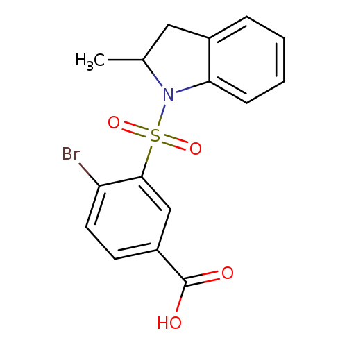 4-bromo-3-[(2-methyl-2,3-dihydro-1H-indol-1-yl)sulfonyl]benzoic acid