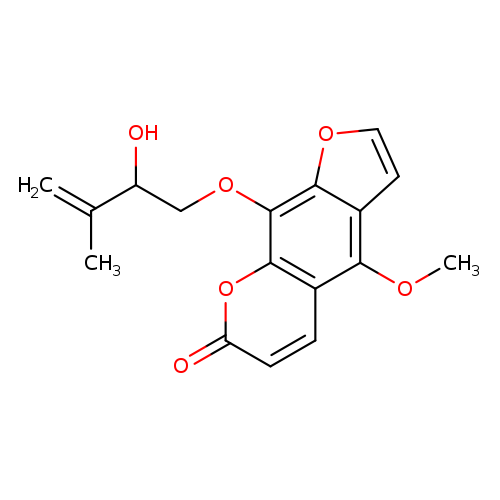 7H-Furo[3,2-g][1]benzopyran-7-one,9-[(2-hydroxy-3-methyl-3-butenyl)oxy]-4-methoxy-, (-)-