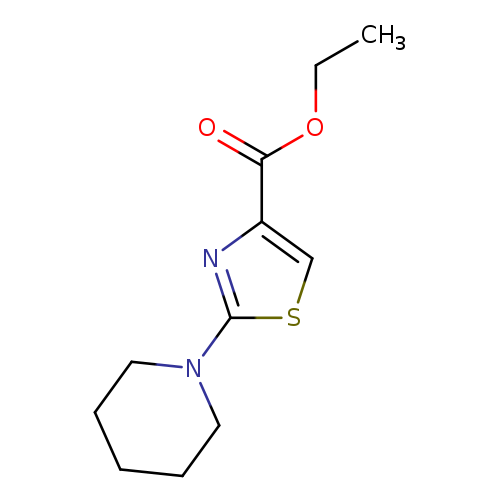 4-Thiazolecarboxylic acid, 2-(1-piperidinyl)-, ethyl ester