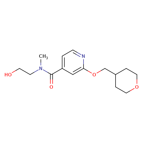 N-(2-hydroxyethyl)-N-methyl-2-[(oxan-4-yl)methoxy]pyridine-4-carboxamide