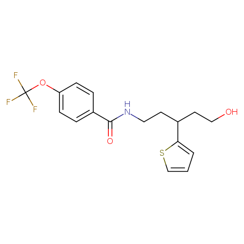 N-[5-hydroxy-3-(thiophen-2-yl)pentyl]-4-(trifluoromethoxy)benzamide