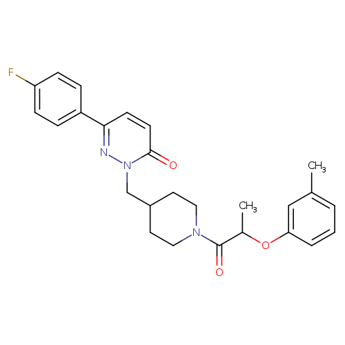 6-(4-fluorophenyl)-2-({1-[2-(3-methylphenoxy)propanoyl]piperidin-4-yl}methyl)-2,3-dihydropyridazin-3-one