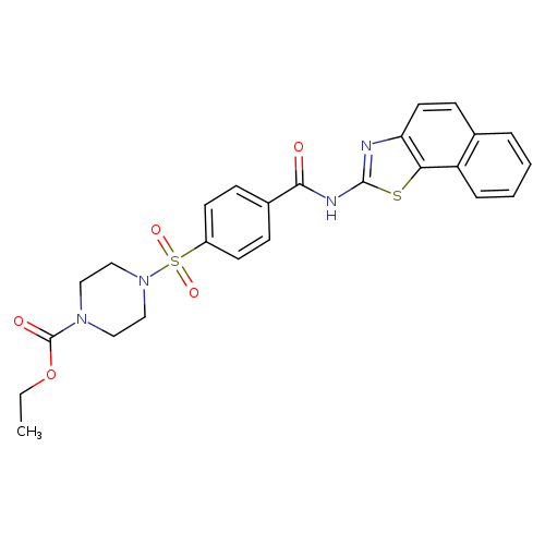 ethyl 4-[4-({naphtho[2,1-d][1,3]thiazol-2-yl}carbamoyl)benzenesulfonyl]piperazine-1-carboxylate