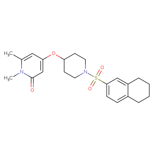 1,6-dimethyl-4-{[1-(5,6,7,8-tetrahydronaphthalene-2-sulfonyl)piperidin-4-yl]oxy}-1,2-dihydropyridin-2-one