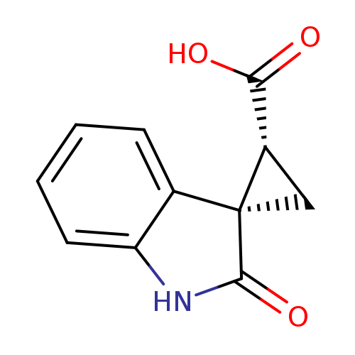 rel-(1R,2R)-1′,2′-Dihydro-2′-oxospiro[cyclopropane-1,3′-[3H]indole]-2-carboxylic acid