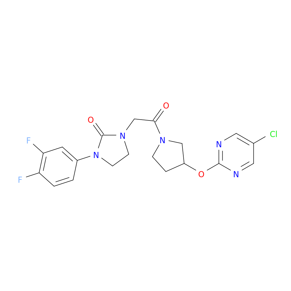 1-(2-{3-[(5-chloropyrimidin-2-yl)oxy]pyrrolidin-1-yl}-2-oxoethyl)-3-(3,4-difluorophenyl)imidazolidin-2-one