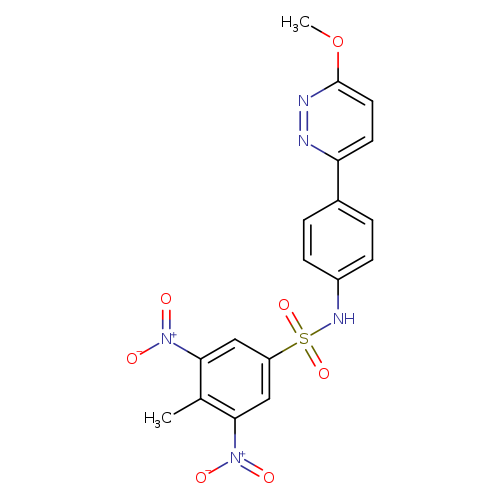 N-[4-(6-methoxypyridazin-3-yl)phenyl]-4-methyl-3,5-dinitrobenzene-1-sulfonamide