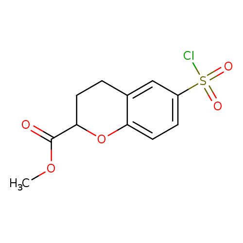methyl 6-(chlorosulfonyl)-3,4-dihydro-2H-1-benzopyran-2-carboxylate