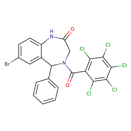 7-bromo-4-(2,3,4,5,6-pentachlorobenzoyl)-5-phenyl-2,3,4,5-tetrahydro-1H-1,4-benzodiazepin-2-one