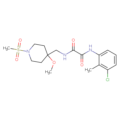 N'-(3-chloro-2-methylphenyl)-N-[(1-methanesulfonyl-4-methoxypiperidin-4-yl)methyl]ethanediamide