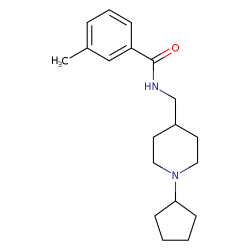 N-[(1-cyclopentylpiperidin-4-yl)methyl]-3-methylbenzamide