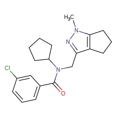 3-chloro-N-cyclopentyl-N-({1-methyl-1H,4H,5H,6H-cyclopenta[c]pyrazol-3-yl}methyl)benzamide