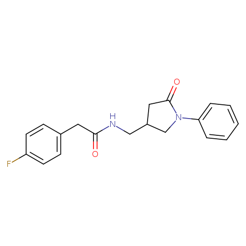 2-(4-fluorophenyl)-N-[(5-oxo-1-phenylpyrrolidin-3-yl)methyl]acetamide