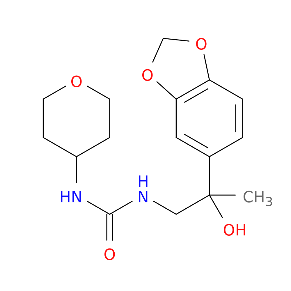 3-[2-(2H-1,3-benzodioxol-5-yl)-2-hydroxypropyl]-1-(oxan-4-yl)urea