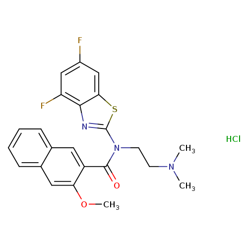 N-(4,6-difluoro-1,3-benzothiazol-2-yl)-N-[2-(dimethylamino)ethyl]-3-methoxynaphthalene-2-carboxamide hydrochloride