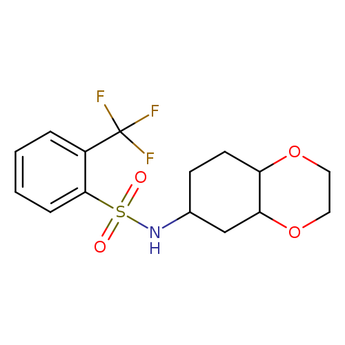 N-(octahydro-1,4-benzodioxin-6-yl)-2-(trifluoromethyl)benzene-1-sulfonamide