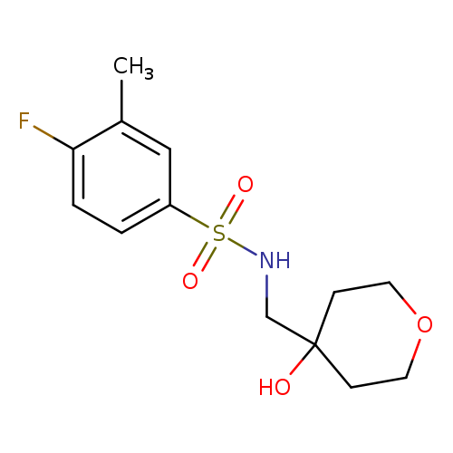 4-fluoro-N-[(4-hydroxyoxan-4-yl)methyl]-3-methylbenzene-1-sulfonamide