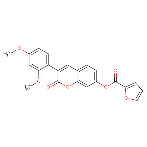 3-(2,4-dimethoxyphenyl)-2-oxo-2H-chromen-7-yl furan-2-carboxylate