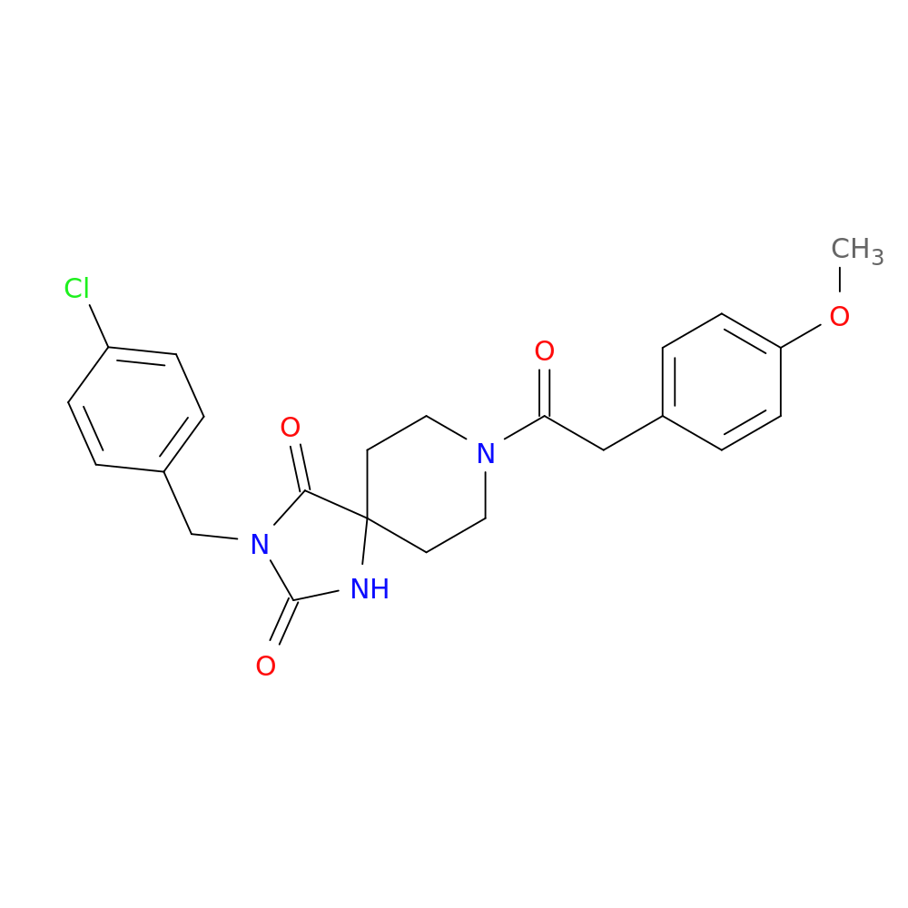 3-[(4-chlorophenyl)methyl]-8-[2-(4-methoxyphenyl)acetyl]-1,3,8-triazaspiro[4.5]decane-2,4-dione