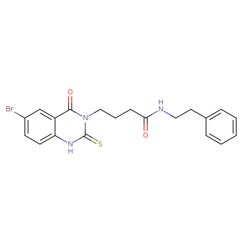 4-(6-bromo-4-oxo-2-sulfanylidene-1,2,3,4-tetrahydroquinazolin-3-yl)-N-(2-phenylethyl)butanamide