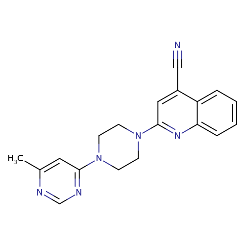 2-[4-(6-methylpyrimidin-4-yl)piperazin-1-yl]quinoline-4-carbonitrile